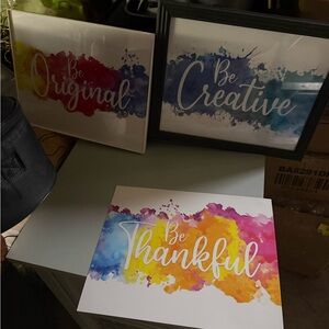 Colorful Inspirational Wall Art Set